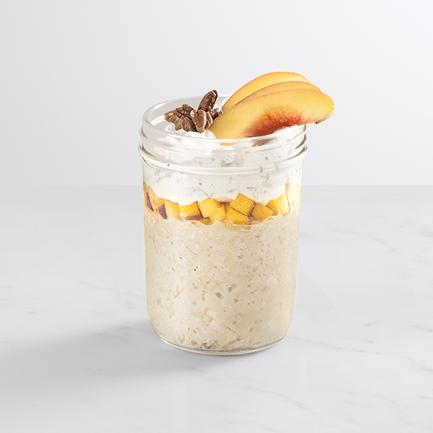 Chia-Peach Overnight Oats 