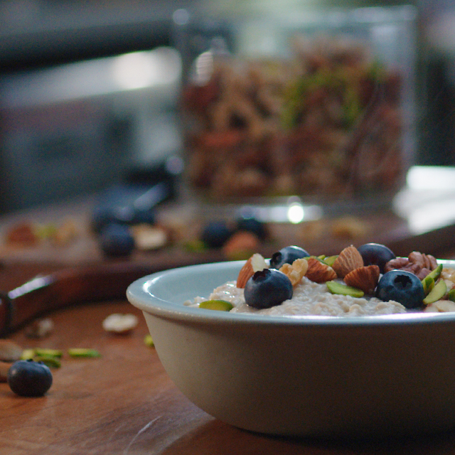 Blueberries and Mixed Nuts 